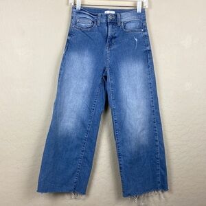 Ivy & Main Cropped Wide Leg Jeans Light Wash Size 3 VGUC Contemporary Casual